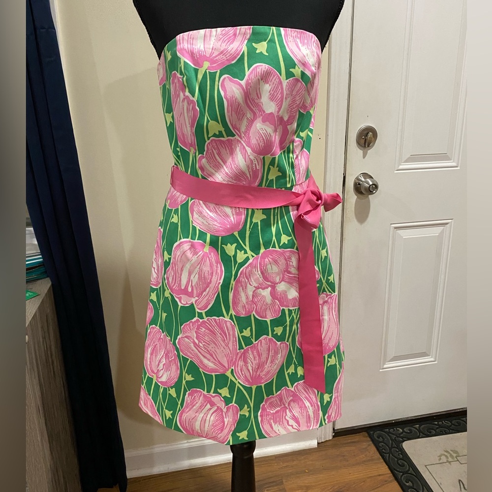 Lilly Pulitzer Sienna Floral Print Strapless Dress… Size: Women’s 6… EUC